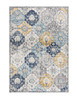 2' x 6' Blue Floral Dhurrie Area Rug
