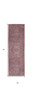 2' x 6' Brick Oriental Power Loom Distressed Washable Runner Rug