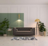 2' x 6' Navy Blue Geometric Diamond Area Rug