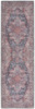 2' x 6' Red Oriental Power Loom Distressed Washable Runner Rug