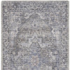 2' x 6' Grey Oriental Power Loom Distressed Runner Rug