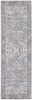 2' x 6' Grey Oriental Power Loom Distressed Washable Runner Rug