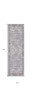 2' x 6' Grey Oriental Power Loom Distressed Washable Runner Rug