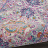 2' x 6' Pink and Gray Power Loom Polypropylene Runner Rug
