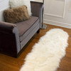 2' x 6' Off White Animal Print Area Rug