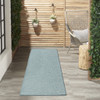 2' x 8' Aqua Power Loom Runner Rug