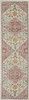 2' x 8' Pink and Ivory Southwestern Dhurrie Runner Rug