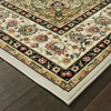 2' x 8' Ivory Beige Machine Woven Oriental Indoor Runner Rug