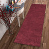 2' x 8' Red Plain Runner Rug