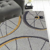 2' x 8' Grey Wheels Runner Rug