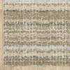 2' x 8' Ivory Grey Tan and Brown Abstract Power Loom Stain Resistant Runner Rug