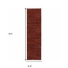 2' x 8' Red Grey Deep and Charcoal Power Loom Stain Resistant Runner Rug
