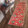 2' x 8' Sienna Floral Vines Wool Runner Rug