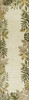 2' x 8' Ivory Leaves Bordered Wool Runner Rug