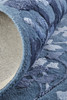 2' x 8' Blue Wool Floral Tufted Handmade Runner Rug