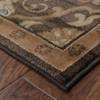 2' x 8' Brown Beige Blue and Red Oriental Power Loom Stain Resistant Runner Rug