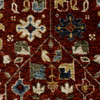 2' x 8' Red Blue Gold and Ivory Oriental Power Loom Runner Rug with Fringe