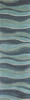 2' x 8' Ocean Blue Teal Hand Tufted Abstract Waves Indoor Runner Rug
