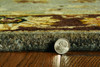 2' x 8' Grey or Mocha Floral Vines Bordered Wool Runner Rug