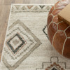 2' x 8' Ivory Orange Tan Black and Grey Southwestern Power Loom Runner Rug