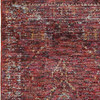 2' x 8' Red and Gold Oriental Power Loom Stain Resistant Runner Rug