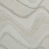 2' x 8' Ivory Abstract Waves Wool Runner Rug