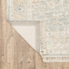 2' x 8' Grey and Beige Oriental Hand Loomed Stain Resistant Runner Rug with Fringe