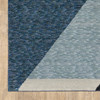 2' x 8' Blue Purple Grey and Teal Geometric Power Loom Runner Rug