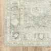 2' x 8' Green and Ivory Oriental Power Loom Stain Resistant Runner Rug