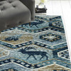 2' x 8' Seafoam Machine Woven Geometric Lodge Indoor Runner Rug