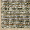 2' x 8' Green Grey and Purple Abstract Power Loom Stain Resistant Runner Rug