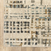 2' x 8' Beige Grey Blues Orange Yellow and Ivory Abstract Power Loom Runner Rug
