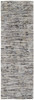 2' x 8' Gray Blue and Silver Wool Abstract Hand Knotted Runner Rug