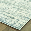 2' x 8' Ivory & Gray Abstract Strokes Runner Rug