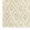2' x 8' Sand Ash Grey and Ivory Geometric Power Loom Stain Resistant Runner Rug