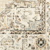 2' x 8' Beige and Ivory Center Jewel Runner Rug