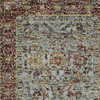 2' x 8' Blue Red Green and Gold Oriental Power Loom Stain Resistant Runner Rug