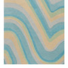2' x 8' Ocean Blue Beige Hand Tufted Abstract Waves Indoor Runner Rug