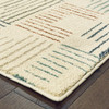 2' x 8' Ivory Multi Neutral Tone Scratch Indoor Runner Rug