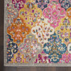 2' x 8' Pink and Gray Geometric Dhurrie Runner Rug