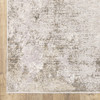 2' x 8' Beige Ivory Tan Grey and Brown Abstract Power Loom Runner Rug