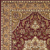 2' x 8' Red or Beige Medallion Runner Rug
