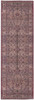 2' x 8' Red Tan and Pink Floral Power Loom Polyester Runner Rug