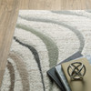 2' x 8' Gray & Ivory Abstract Power Loom Runner Rug