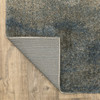 2' x 8' Grey and Teal Blue Abstract Power Loom Stain Resistant Runner Rug