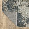 2' x 8' Teal Grey Tan and Beige Abstract Power Loom Stain Resistant Runner Rug