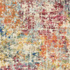 2' x 8' Pink Abstract Power Loom Distressed Non Skid Runner Rug