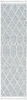 2' x 8' Ivory Grey Machine Woven Abstract with Fringe Indoor Runner Rug