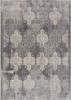2' x 8' Gray Distressed Trellis Pattern Runner Rug