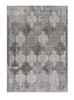 2' x 8' Gray Distressed Trellis Pattern Runner Rug